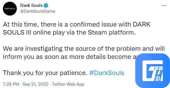 《黑暗之魂3》PC版在线服务器再次被关闭 又出问题了