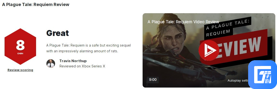 《瘟疫传说：安魂曲》IGN评8分：让人兴奋 老鼠多